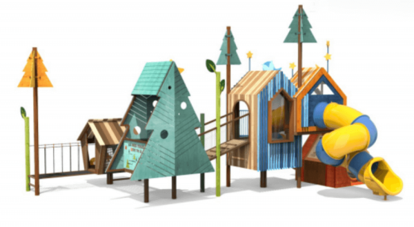 Jungle wooden amusement equipment